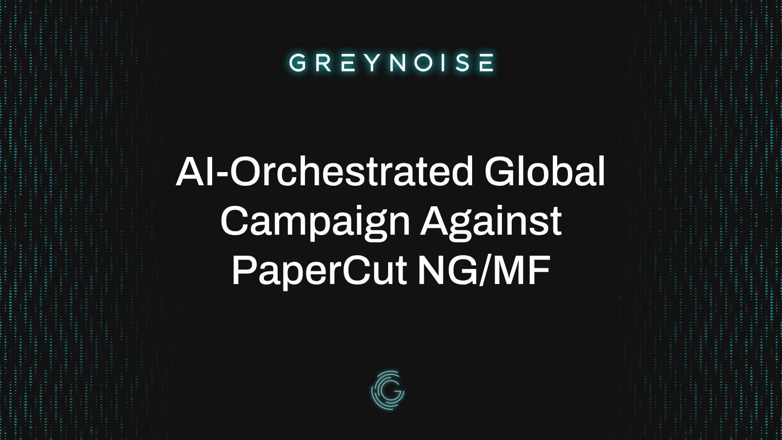 GreyNoise blog figure for Agents Gone Wild PaperCut AI-agent campaign — support card, not Wire lead splash
