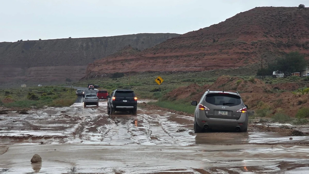 Mud after flooding in Cornfields, AZ, south of Route 15, 16 Sep 2026 (Navajo PD / Watchers)